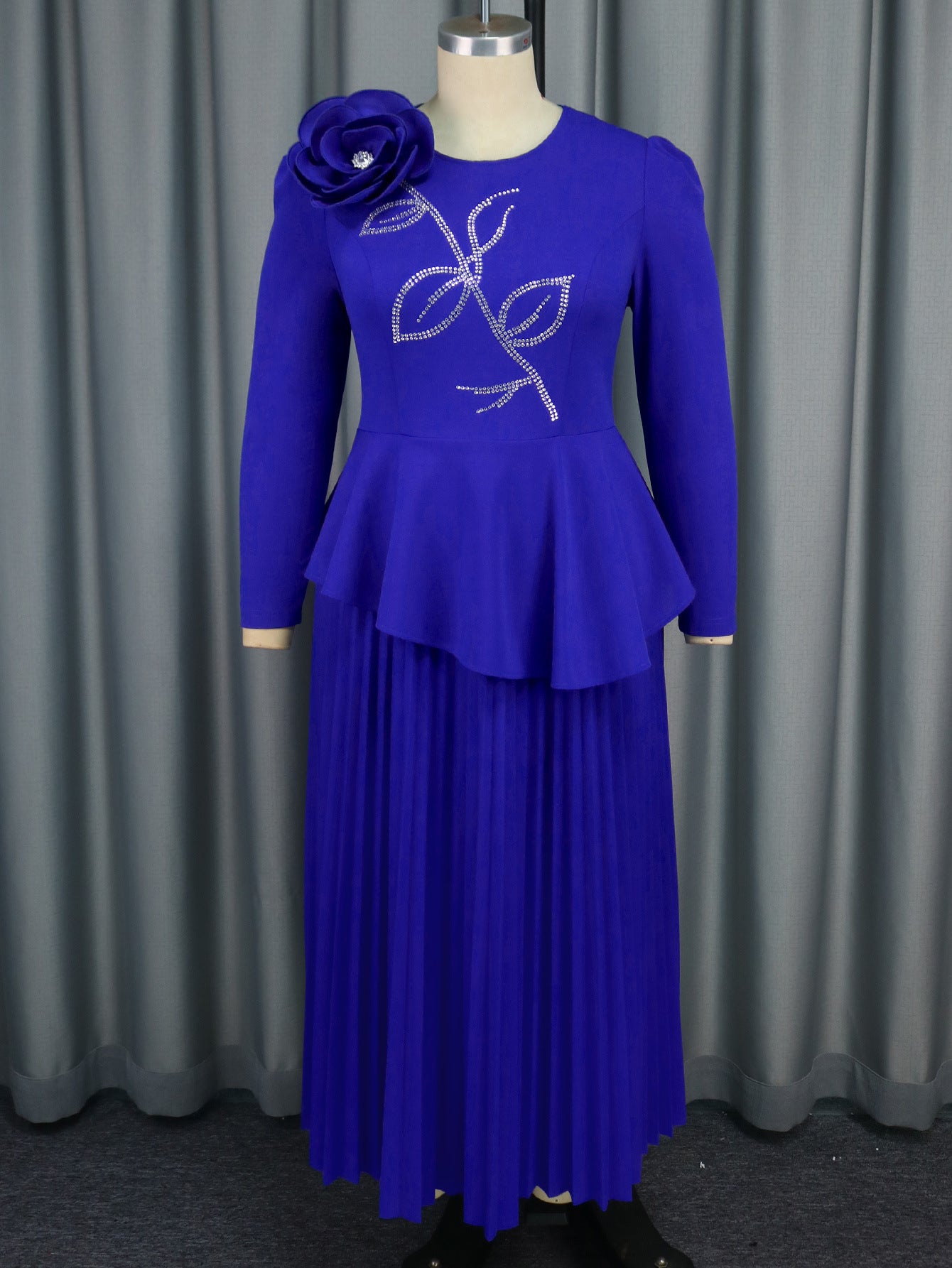 Women Rose Party Formal Party Ruffled Dress 5