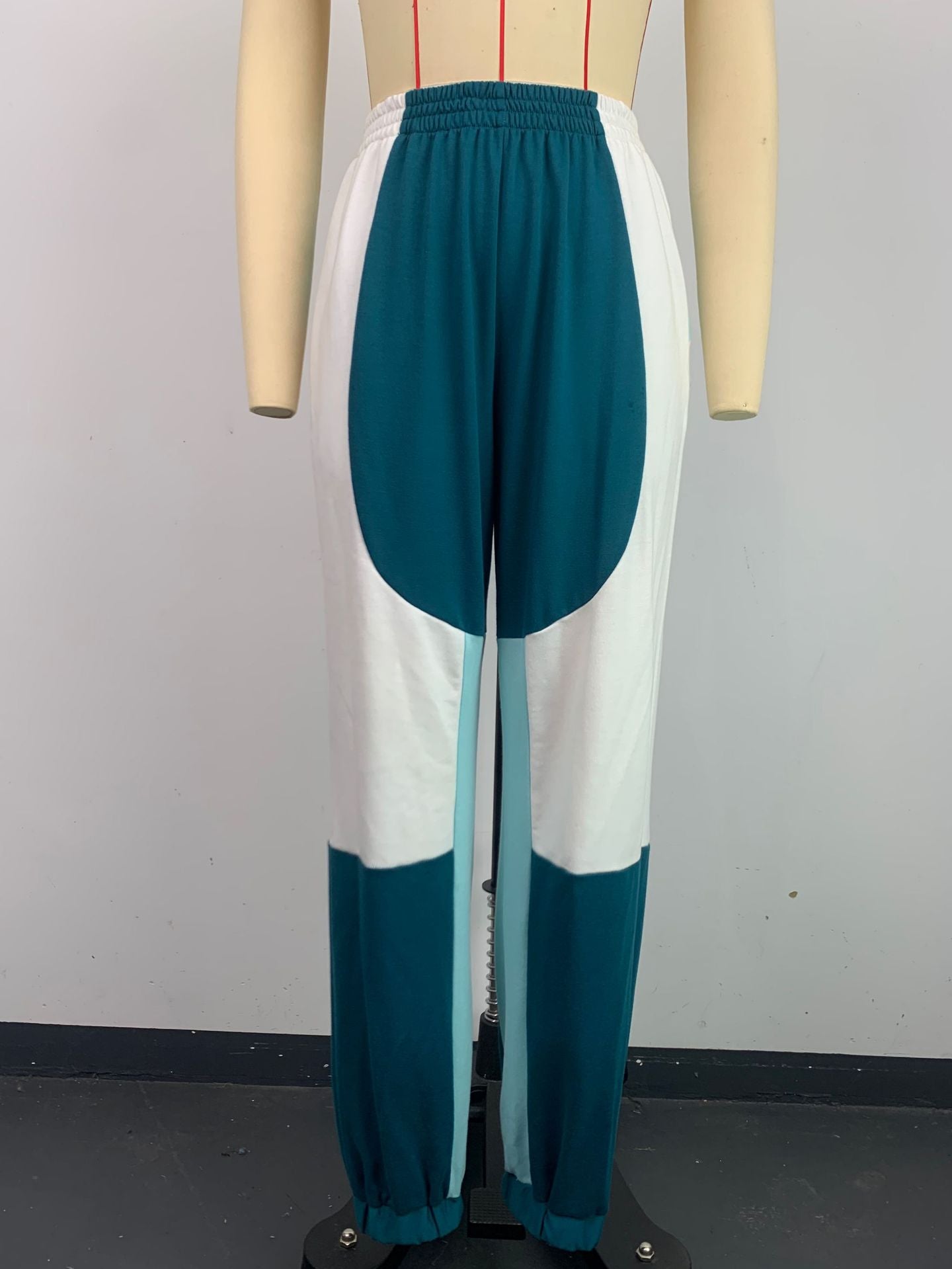 Fashionable Color Matching Loose Sports Pants Elastic Waist Outdoor Jogging Casual Sweatpants 9