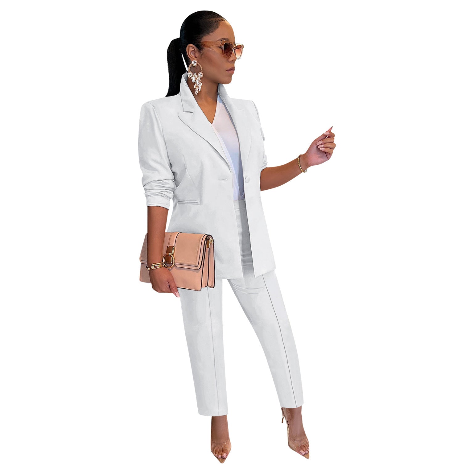 Women's suit blazer trousers two-piece office suit 15