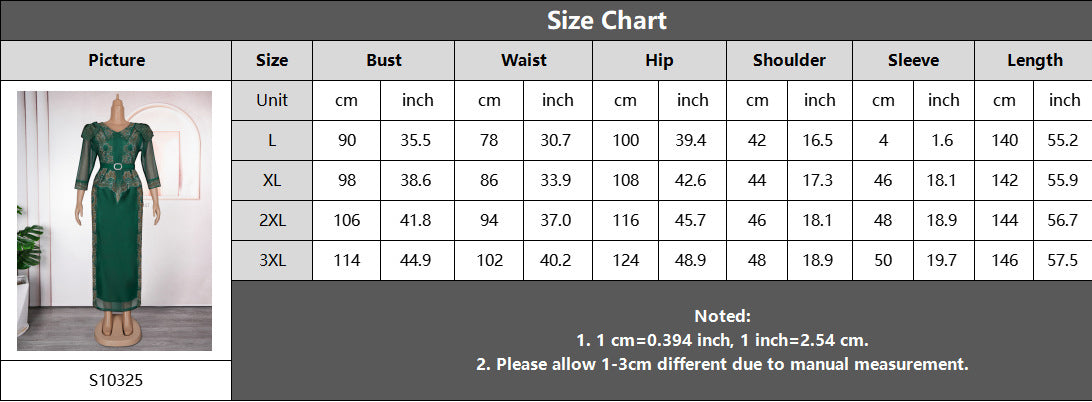 Plus Size African Women beaded party dress 13