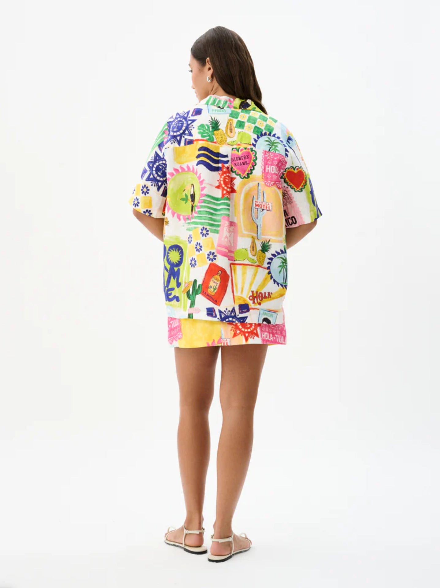 Women Graffiti Print Top and Skirt Two Piece Set 6