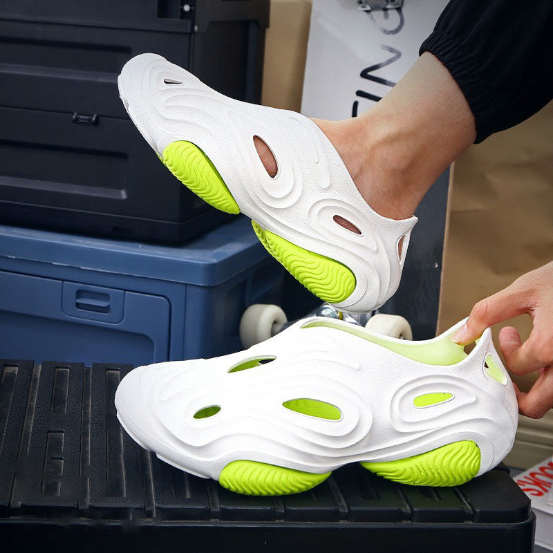 Women's Croc Shoes Couple's Trendy Summer Fashion Non-Slip Anti-Odor Lightweight Sandals 8