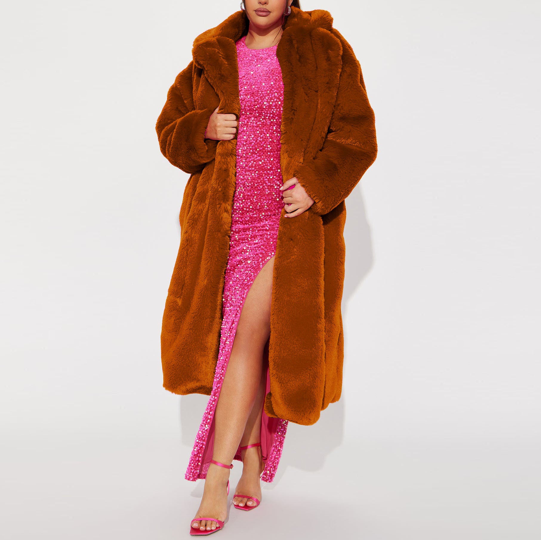 Women Faux Furry Coat 10