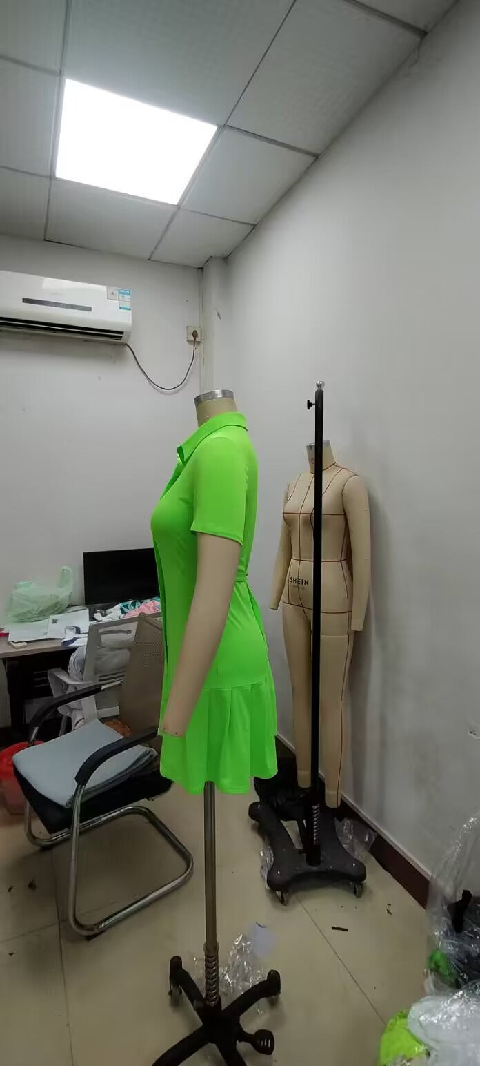 Casual Solid Color Short Sleeve Loose Dress 7