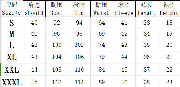 Chic Casual Summer Printed T-Shirt Shorts Lounge Wear Set 13