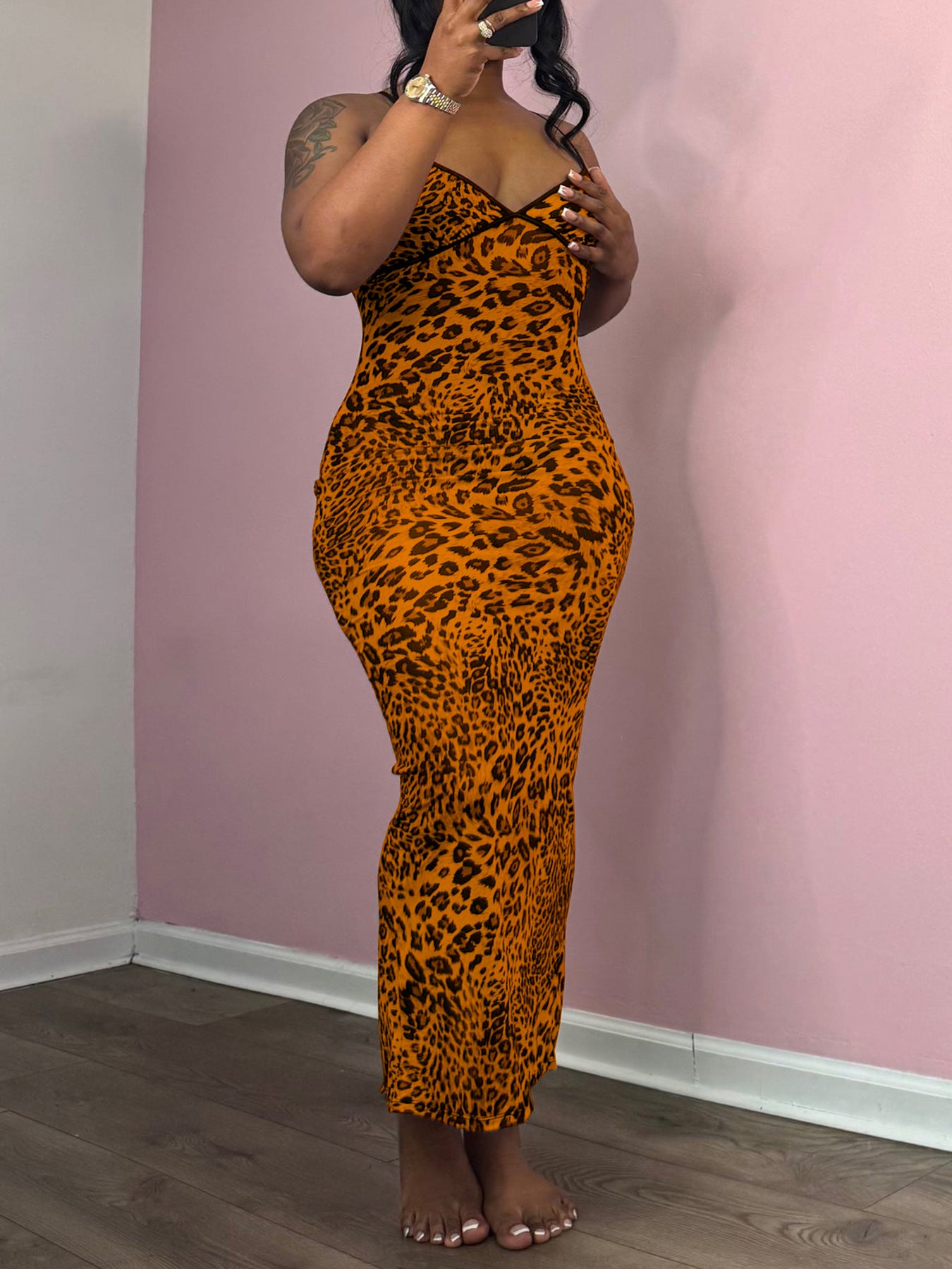 Women Summer Casual Leopard Dress 6