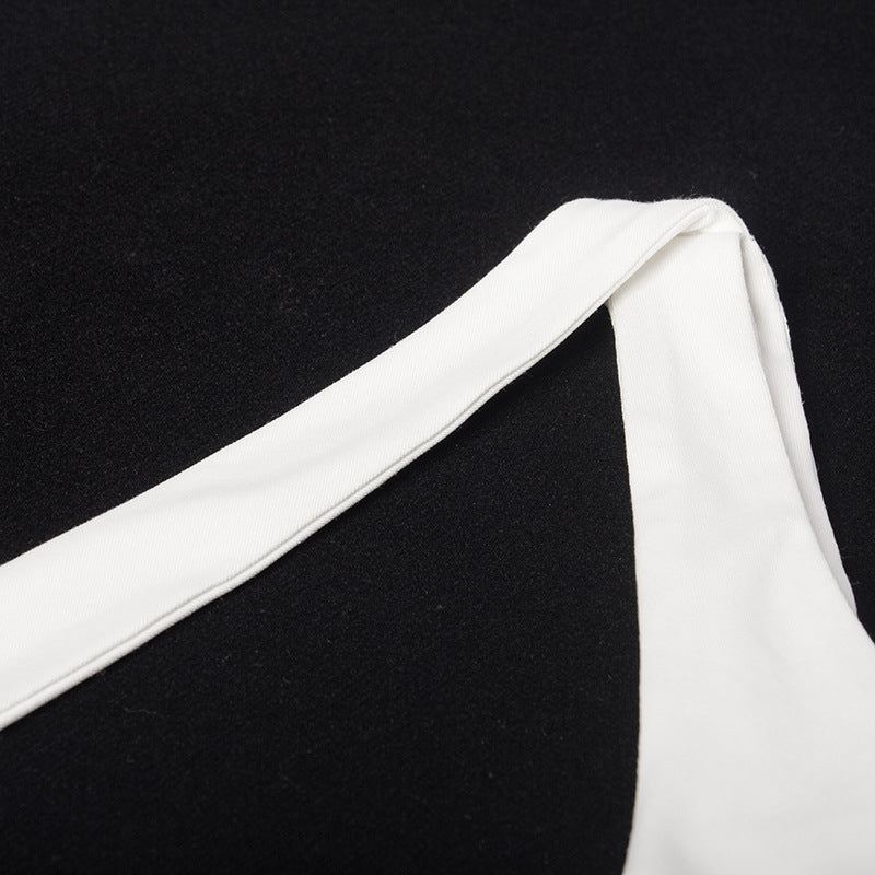 Solid Color One Slash Shoulder Slim Fit Casual Women's Jumpsuit 8