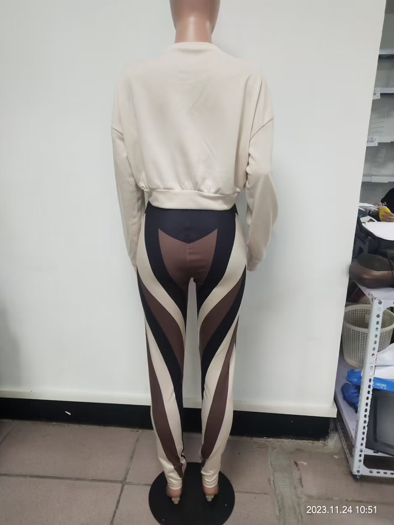 Fashionable And Sexy Long Sleeve T-Shirt Pants Two Piece Set 6