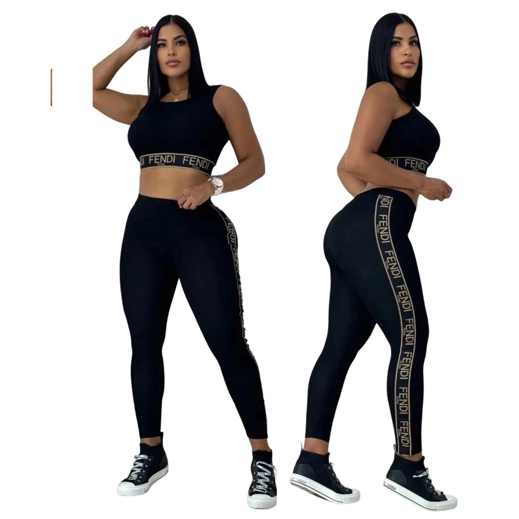Women's Summer Fashion Sports Vest & Trousers Casual Two-Piece Set 3
