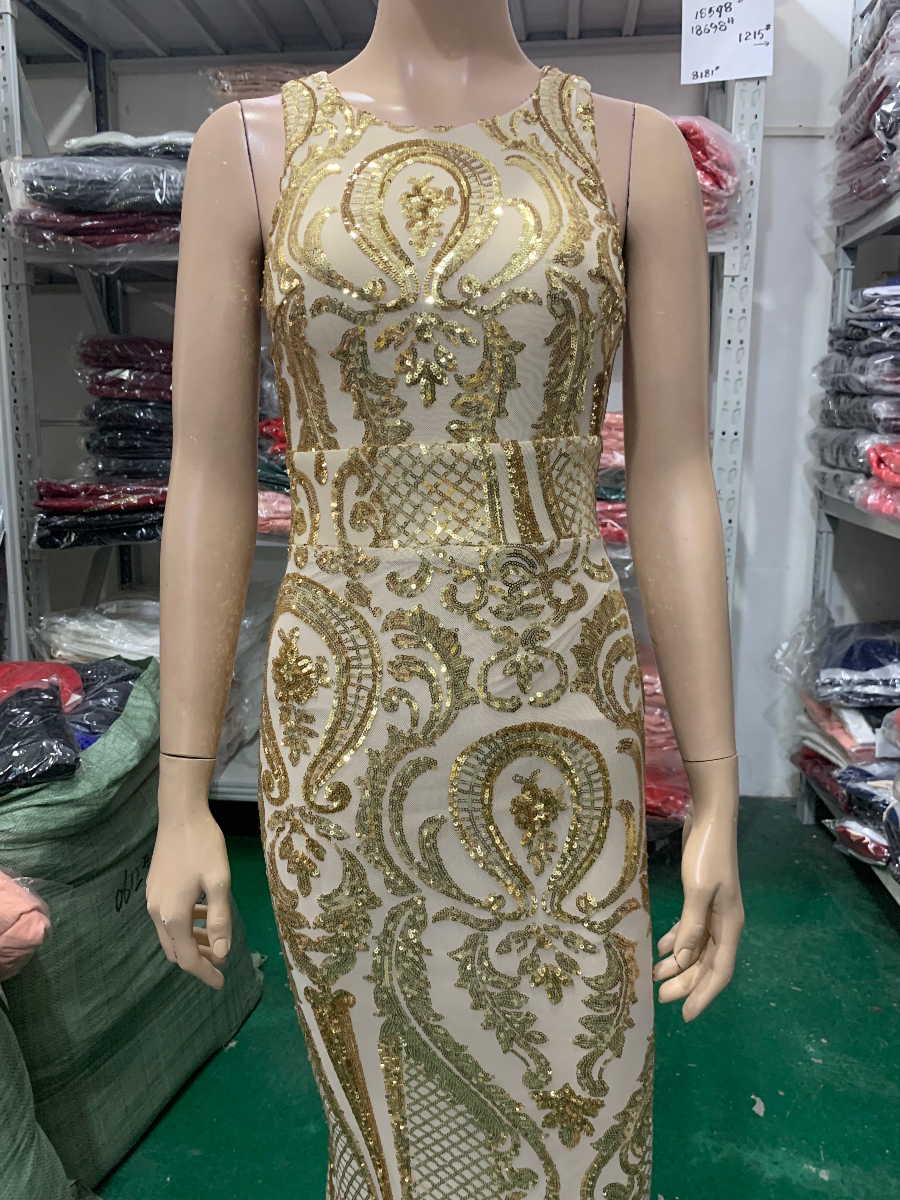 Lace & Sequin Fishtail Wedding Dress Romantic Bridal Evening Gown 18