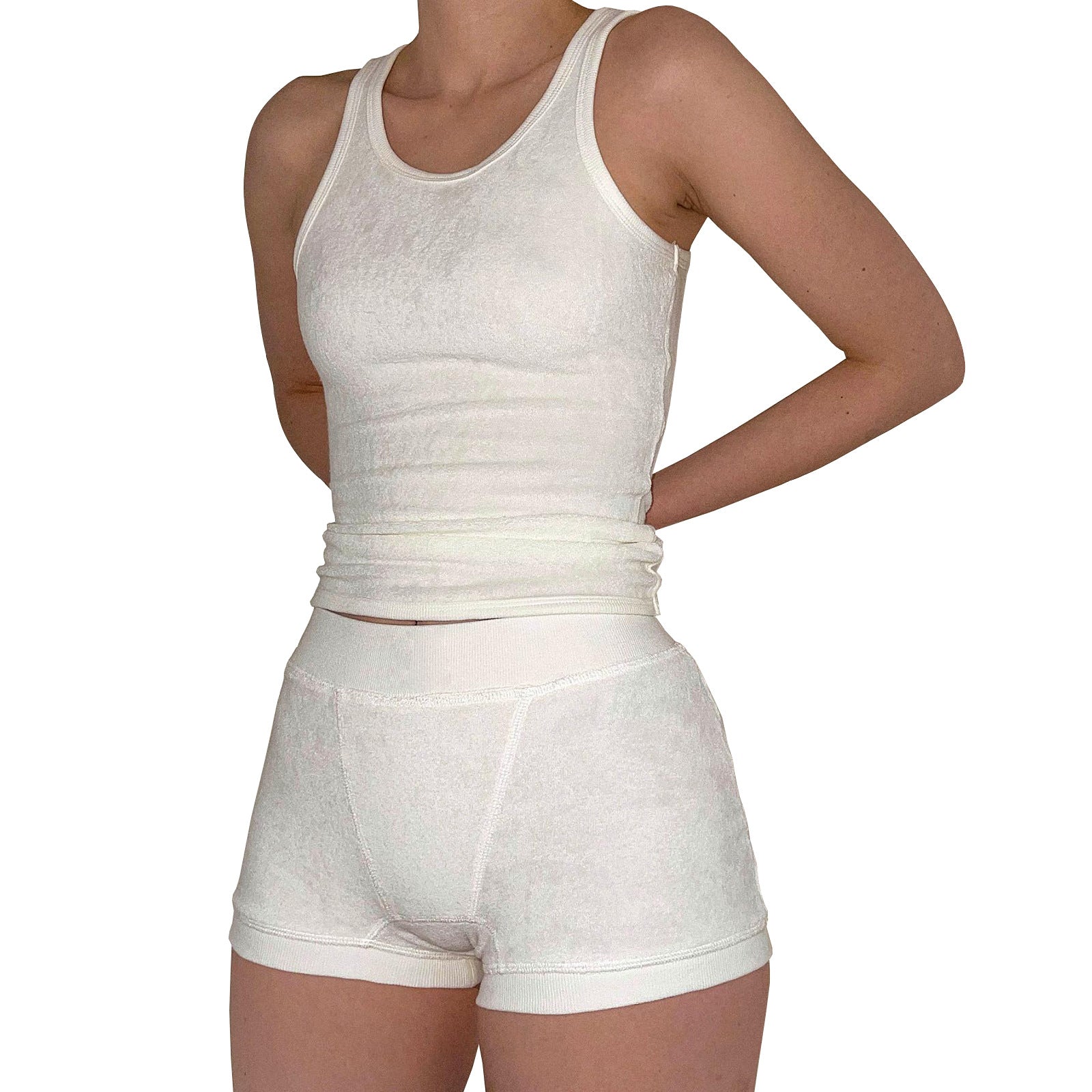 Women's Cozy Casual Cotton Ribbed Solid Two-Piece Set 11