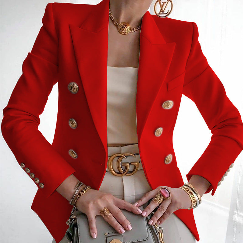 Women'S Solid Color Fashion Casual Blazer Jacket 9