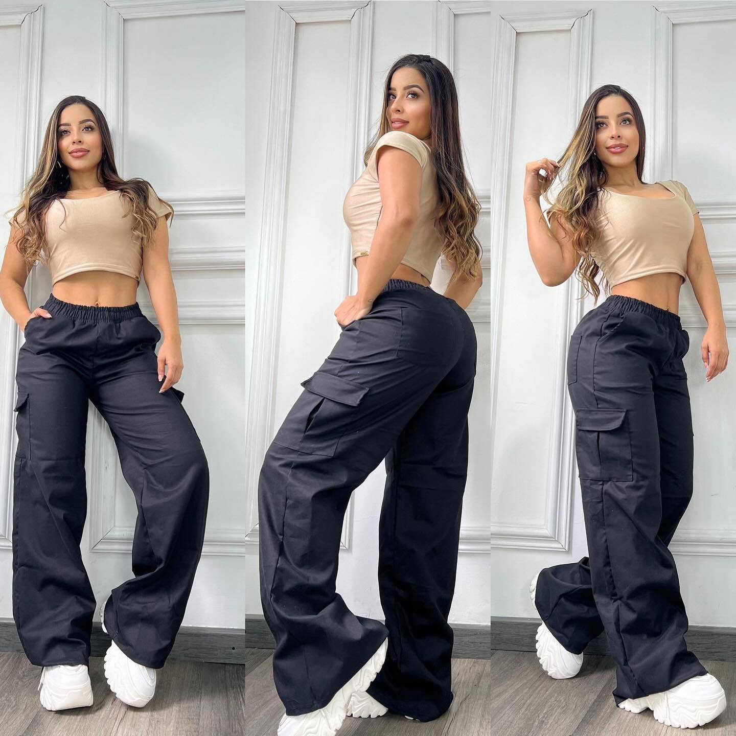 Women Casual Cargo Pants 4