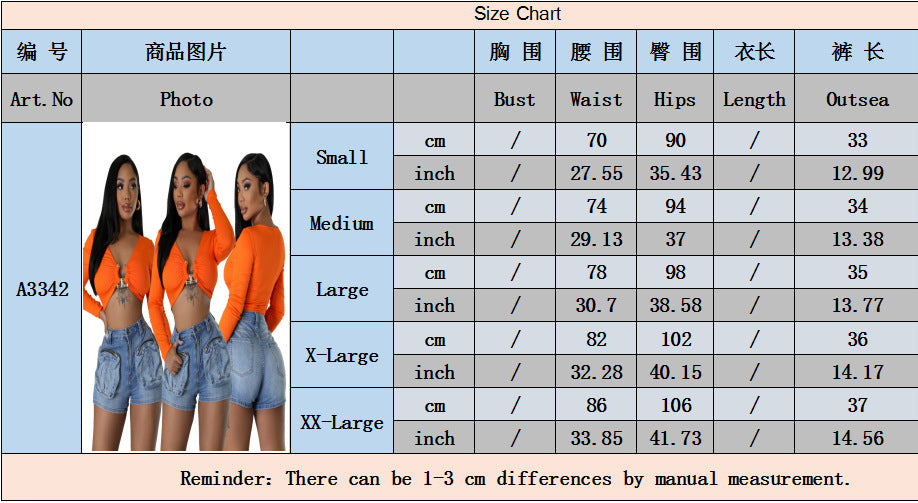 Women's Fashion Cargo Pocket Stretchy Sexy Slim Fit Denim Shorts 17