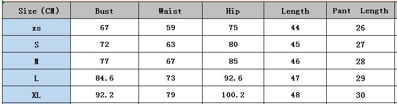 Casual Sports Women's Printed Sleeveless T-Shirt Tight Fitting Shorts Set 3