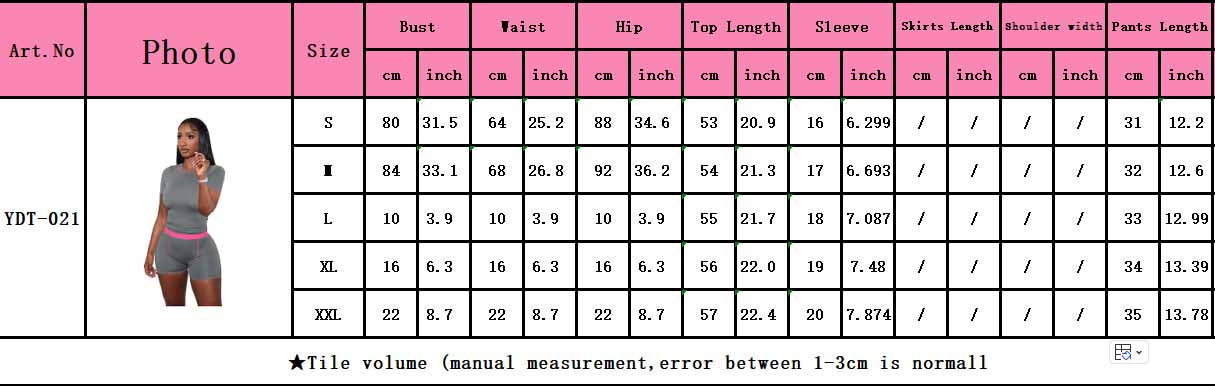 Women Casual Ribbed Contrast Color Short Sleeve Top and Shorts Two-piece Set 10