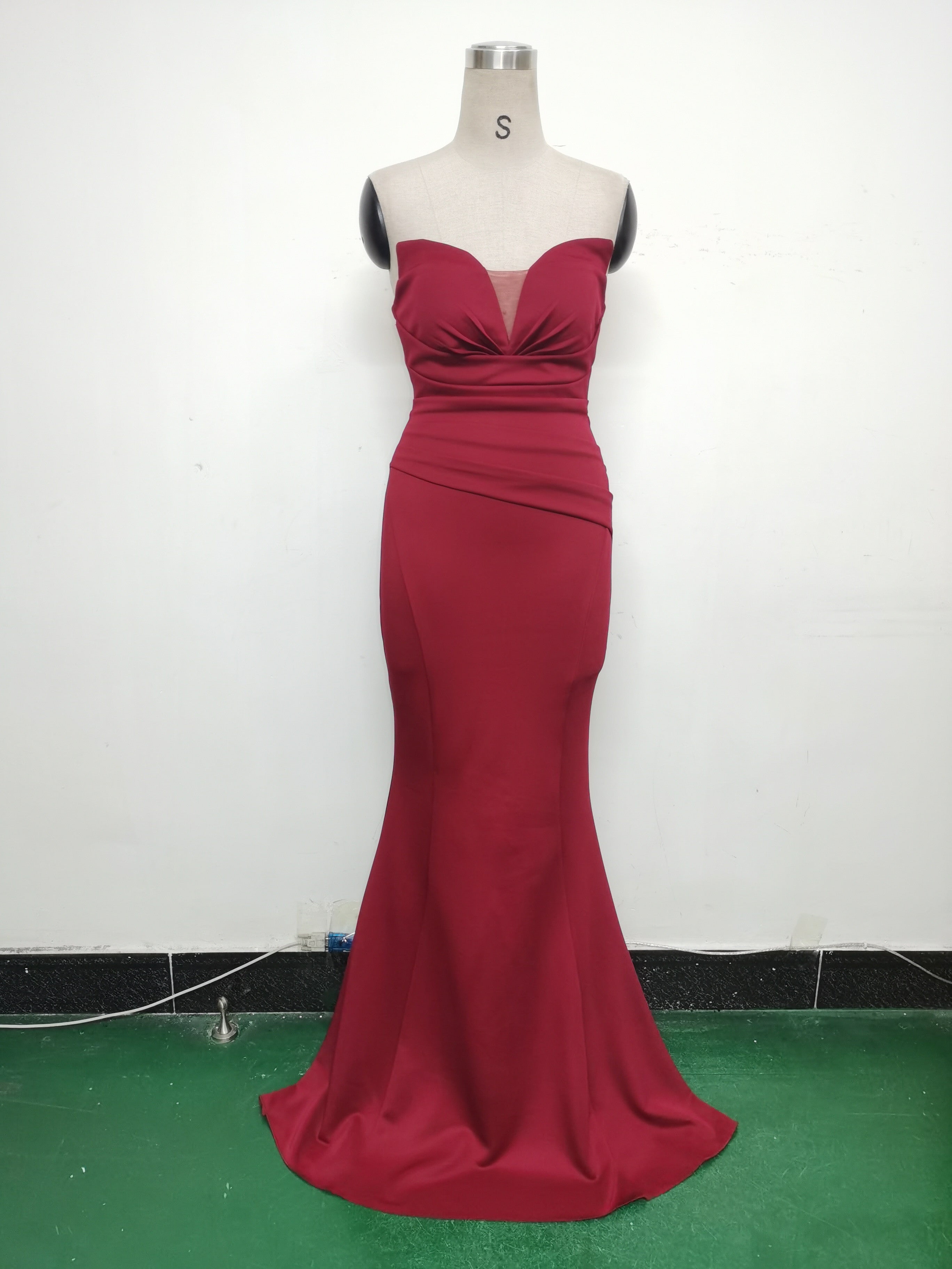 Women Sexy Off Shoulder Satin Evening Dress 30