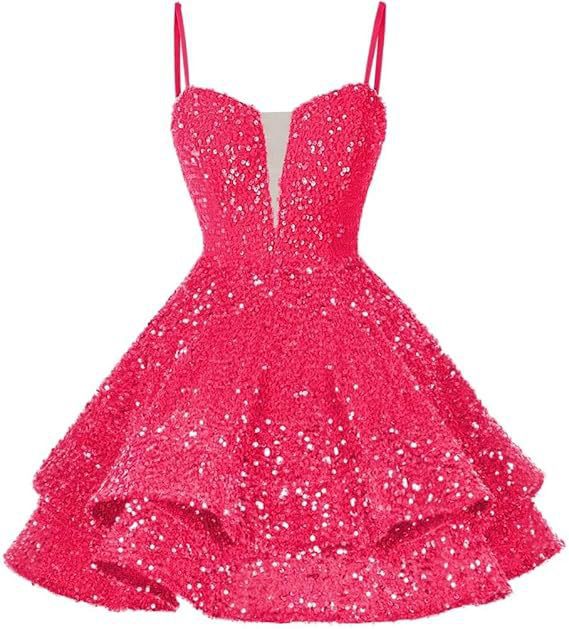 Women Sequined Strapless Sexy Prom Dress 4