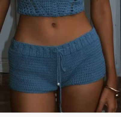 Spring/Summer Sexy Solid Color Crop Strap Beaded Top 8