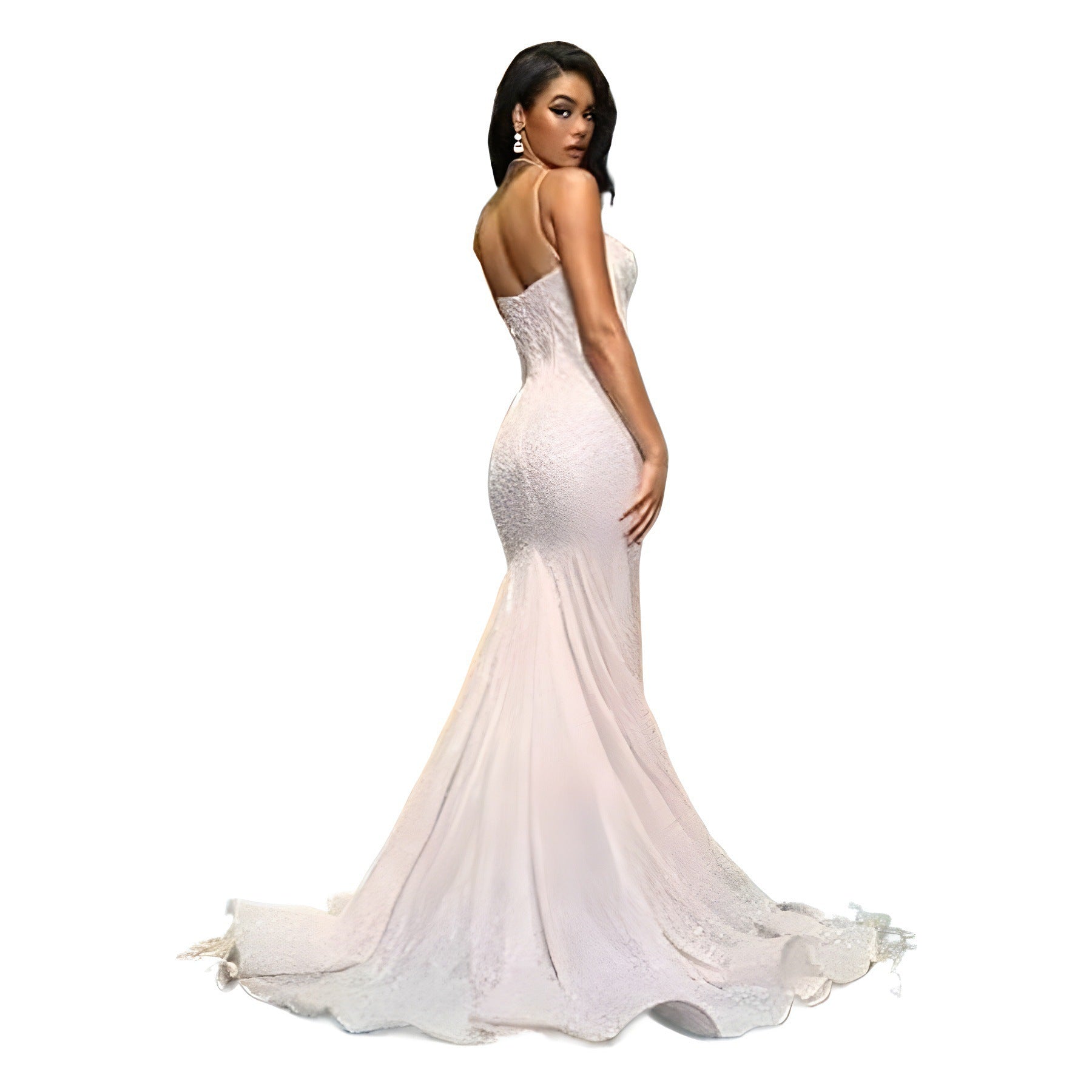 Women Solid Strapless Formal Party Fishtail Evening Dress（Processing time need 3-6 days） 15