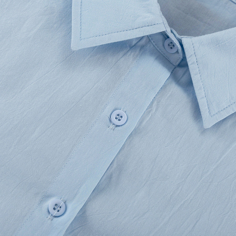 Women's Long Sleeve Shirt Skirt Two-Piece Set 10