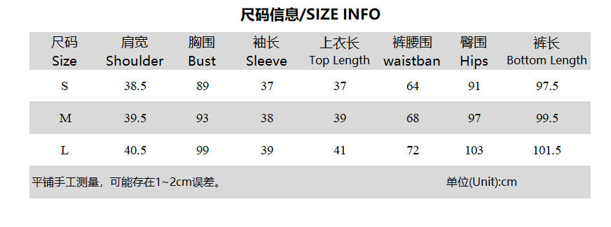 Fashionable street printed zipper short hoodies high waist straight trousers two piece set 28