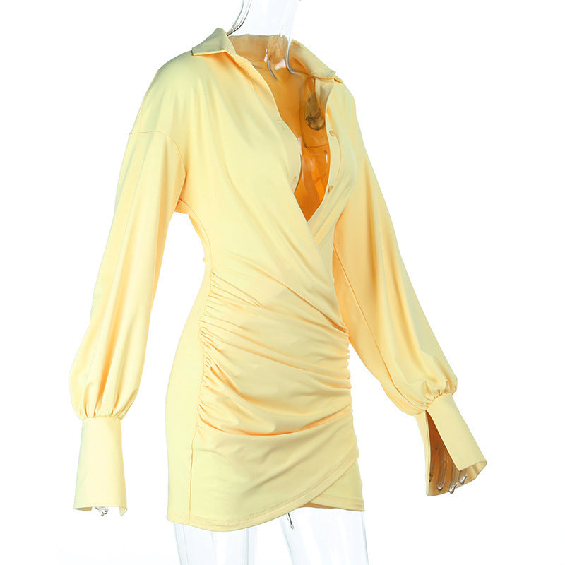 Women Sexy V-Neck Plumped Bodycon Dress 5