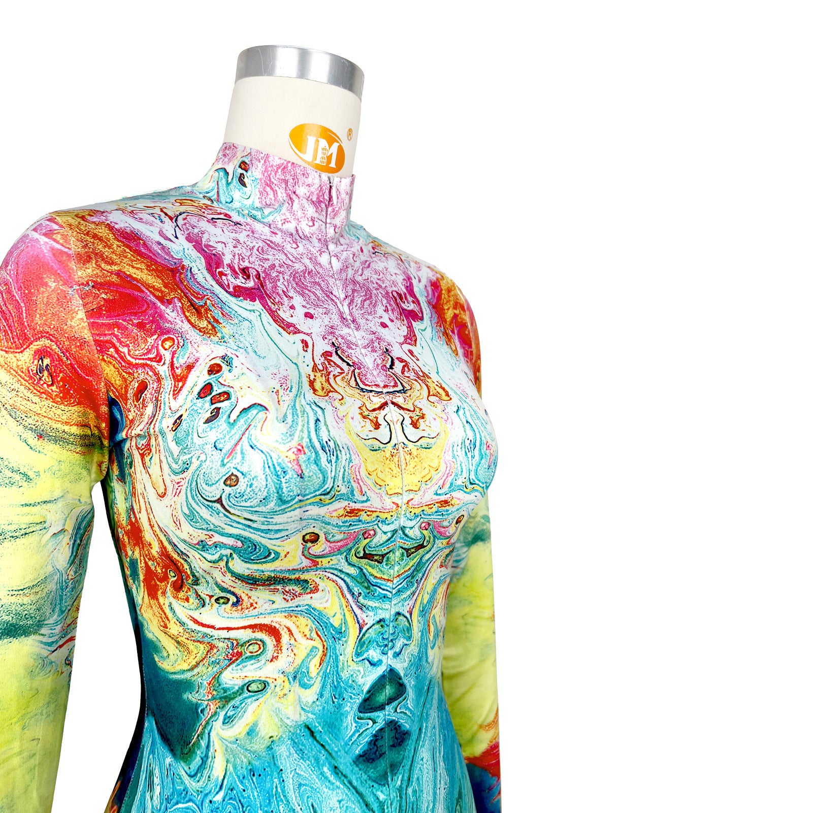 Women's Fashion Printed Zipper Slim Jumpsuit 18