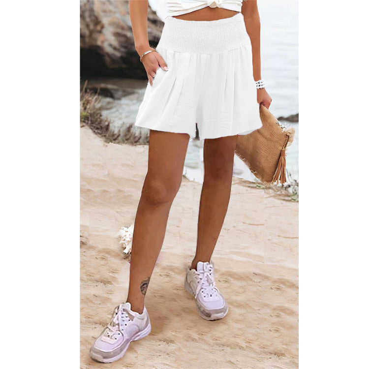 Women's Solid Color High Waist Casual Shorts 12