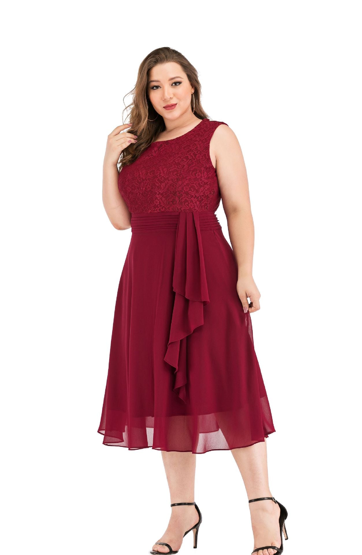 Women chiffon lace dress 91