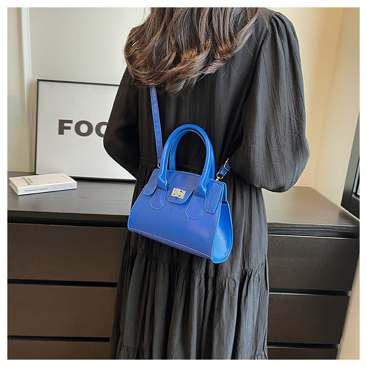 Bag Handbag Solid Color Simple Shoulder Messenger Bag Ladies Bag 21