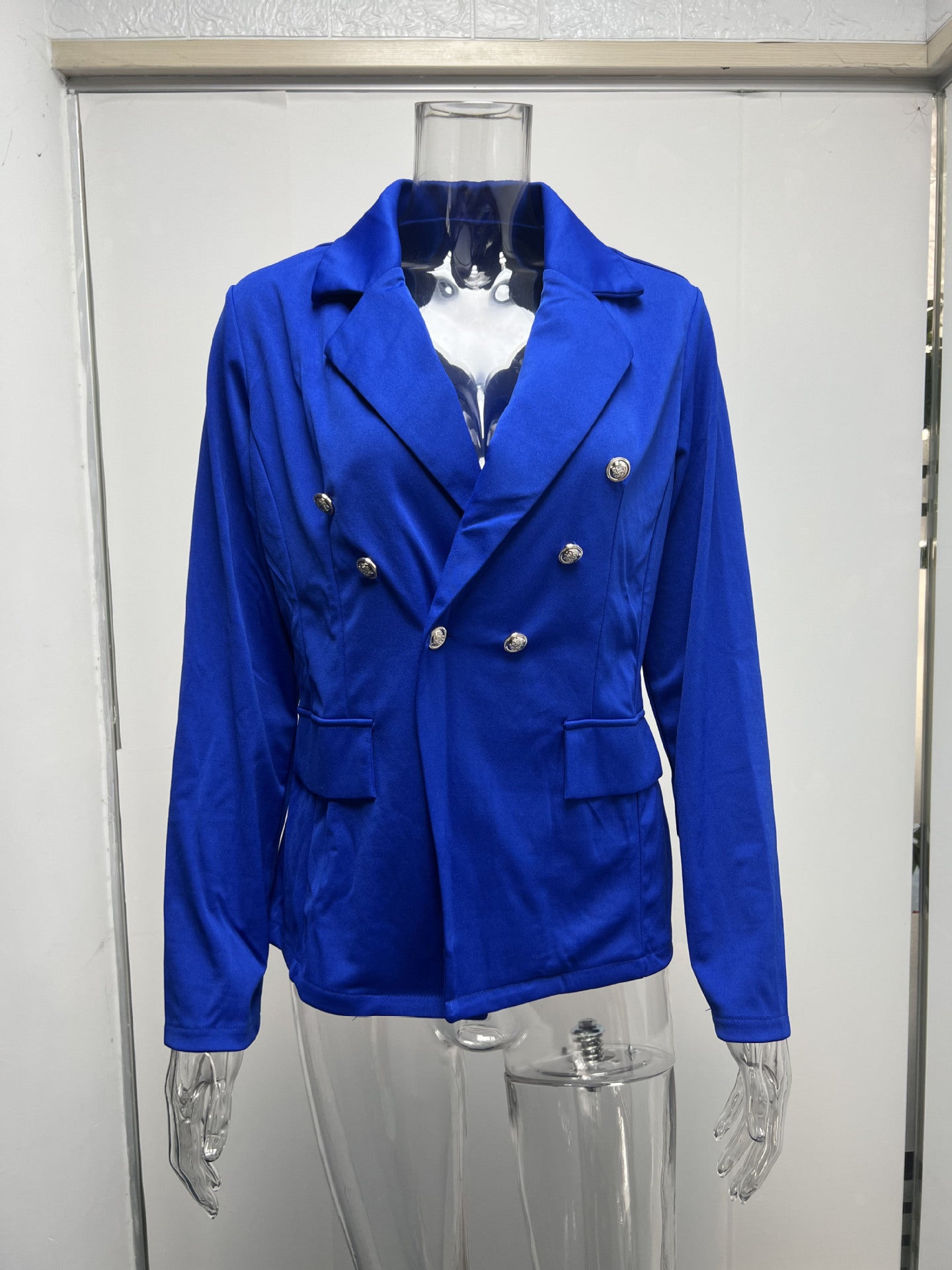 Women Long Sleeve Buttons Blazer 37