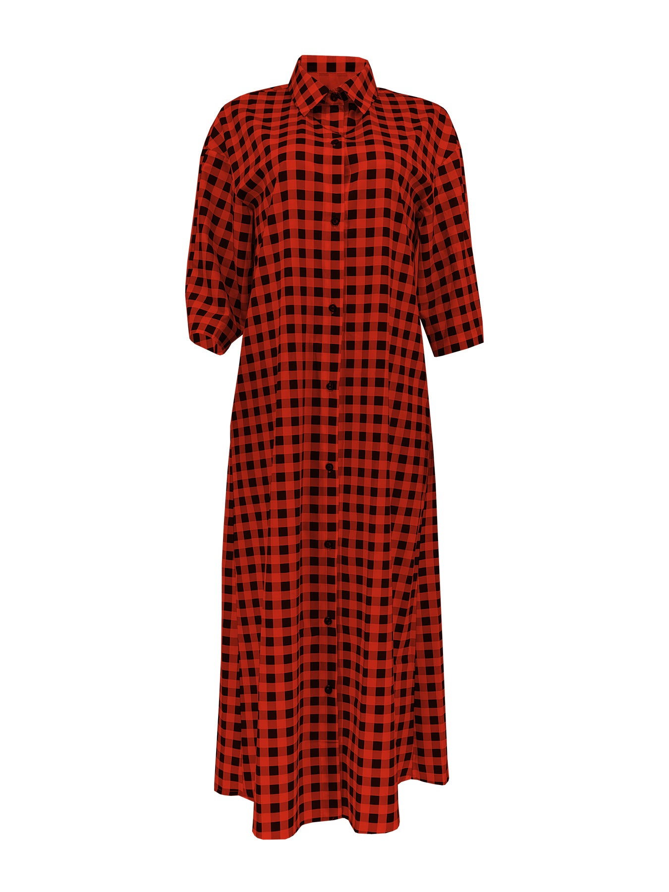 Women's Summer Fashion Casual Holidays Plaid Shirt 22