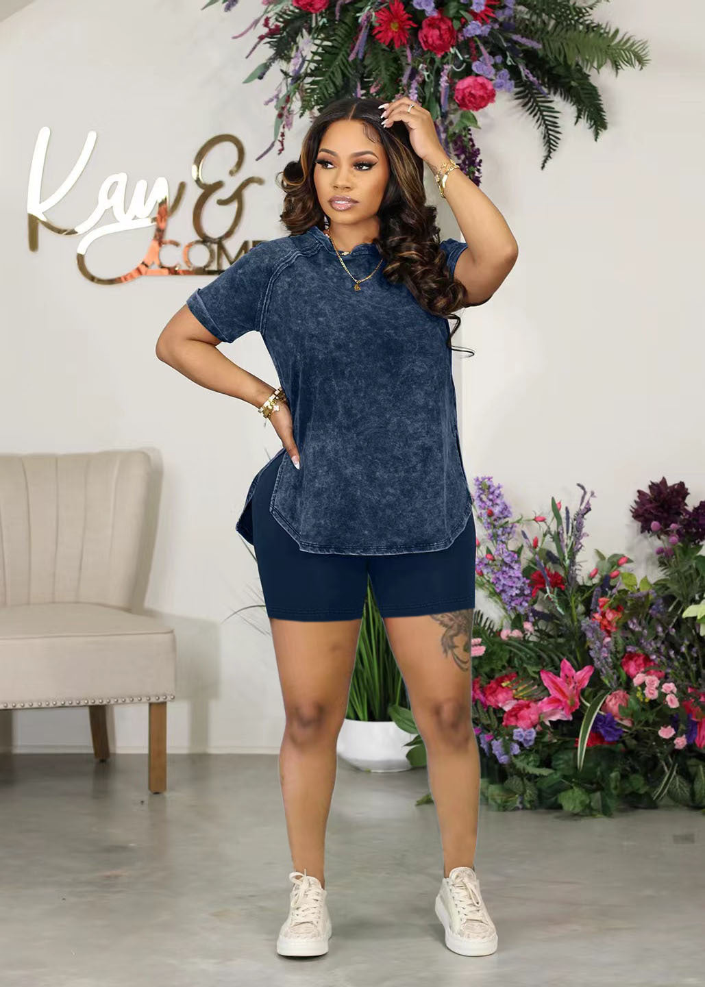 Women Printed Casual Two-Piece Set 7