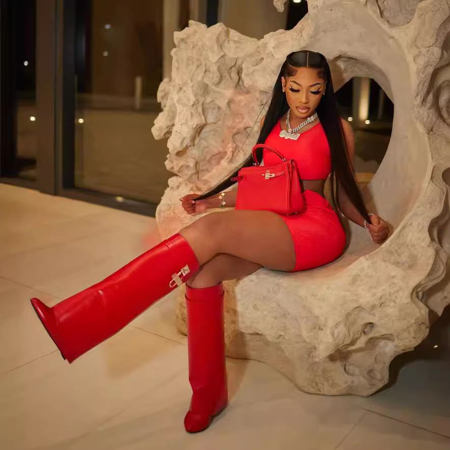 Fashion Sleeveless Crop Tank Top V Waist Shorts Two Piece Set