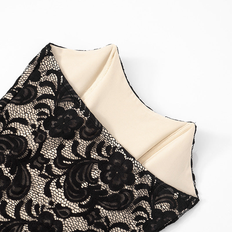 Women Summer Lace Streamer Strapless Bodycon Dress 18