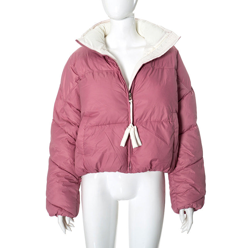 Women long sleeve contrast winter warm Padding Jacket 13