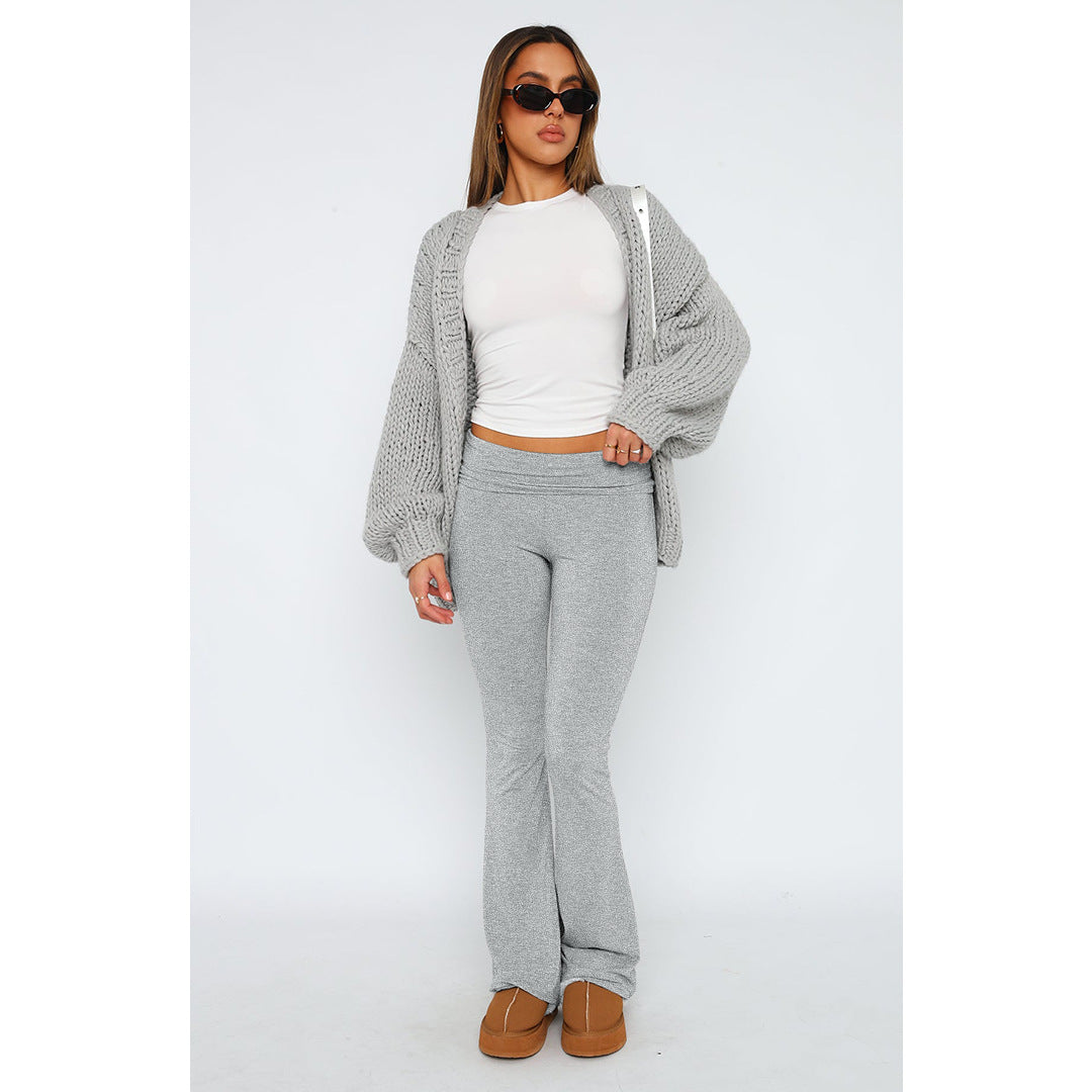 Women's Fashion Comfortable Slim Fit Low Rise Bell Bottom Pants