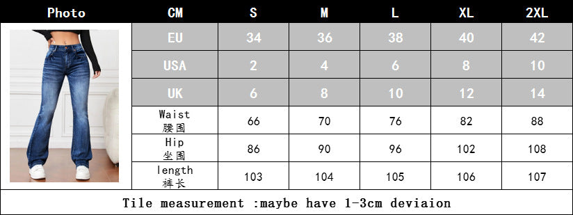 Women Loose Washed Stretch Denim Pants 10