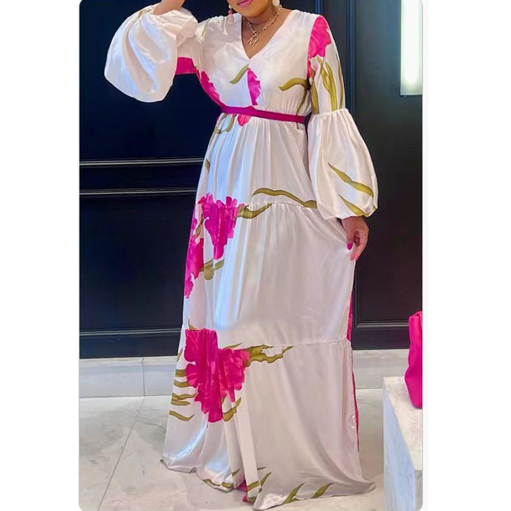 Floral Print Patchwork Maxi Dress 3