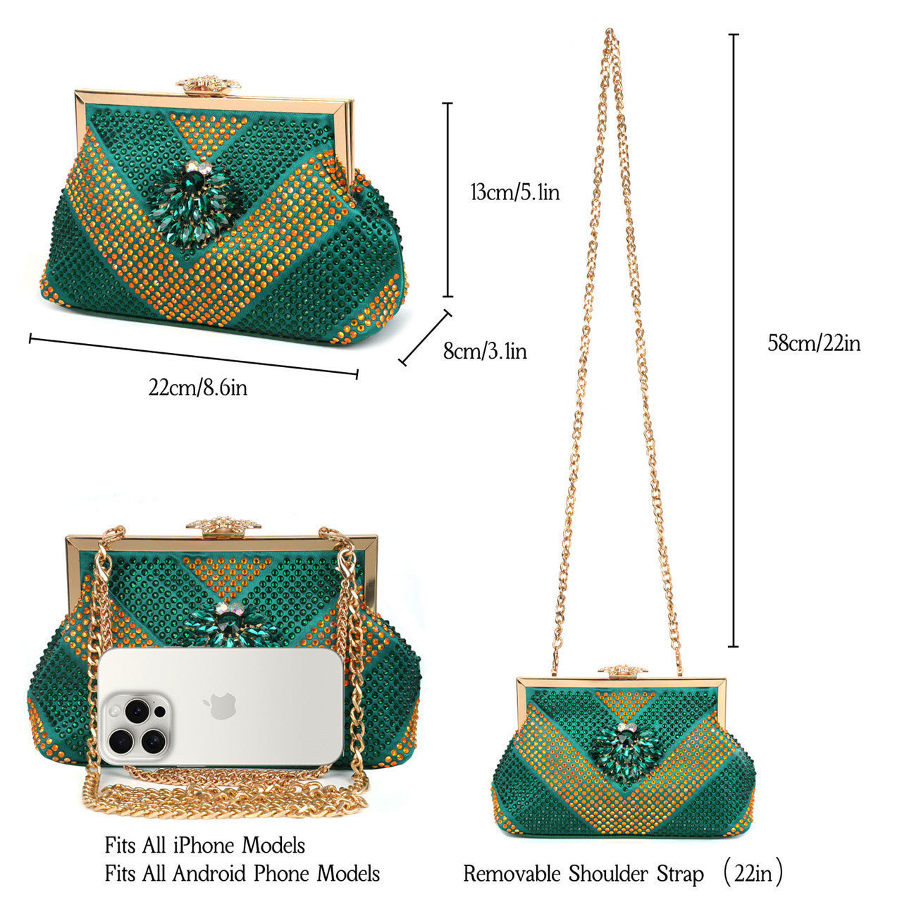 Pointed-Toe Shoe And Bag Set Combination Heels Pointed-Toe Shoes Trapezoidal Bags 17