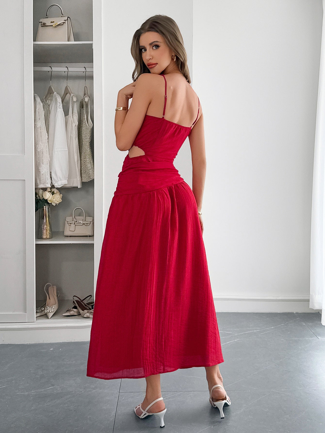 Elegant Holiday Deep V-Neck Maxi Dress for Summer 10