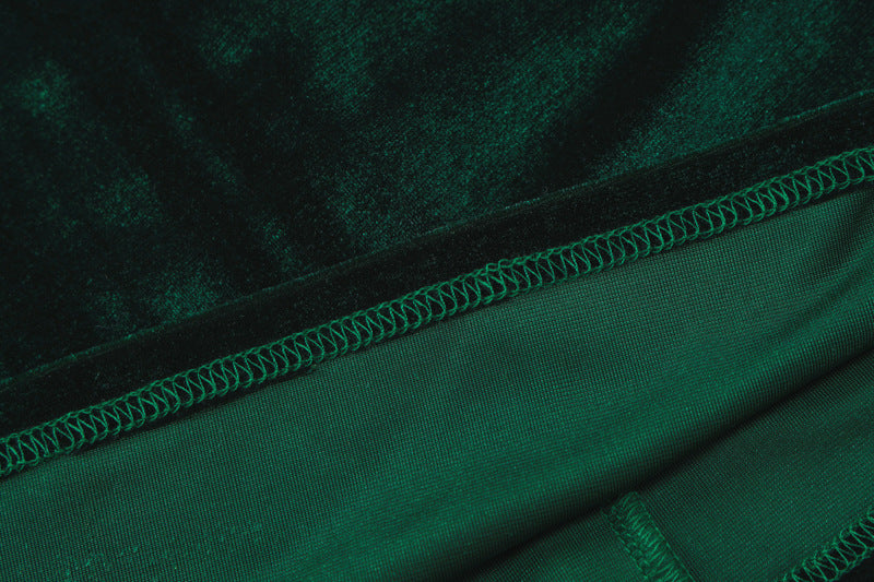 Women's Winter Fashion Solid Color Slim Pleated Round Neck Long Sleeve Dress 18