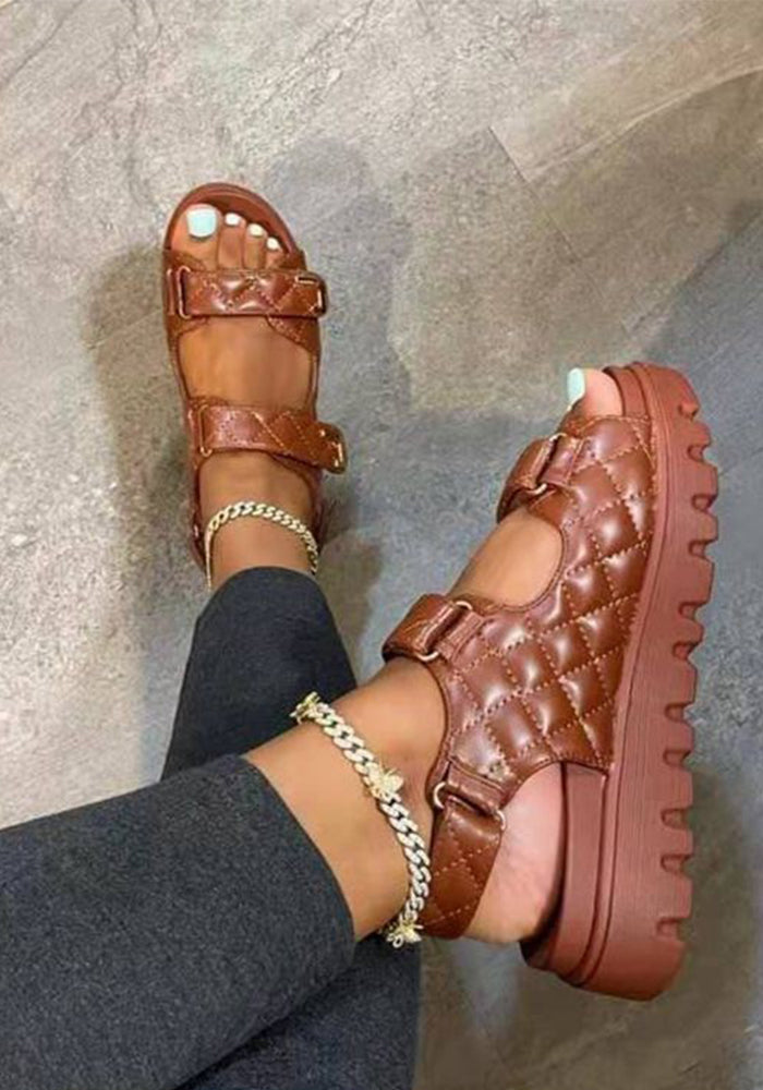 Platform Sandals Women Summer Time Casual Velcro Sandals