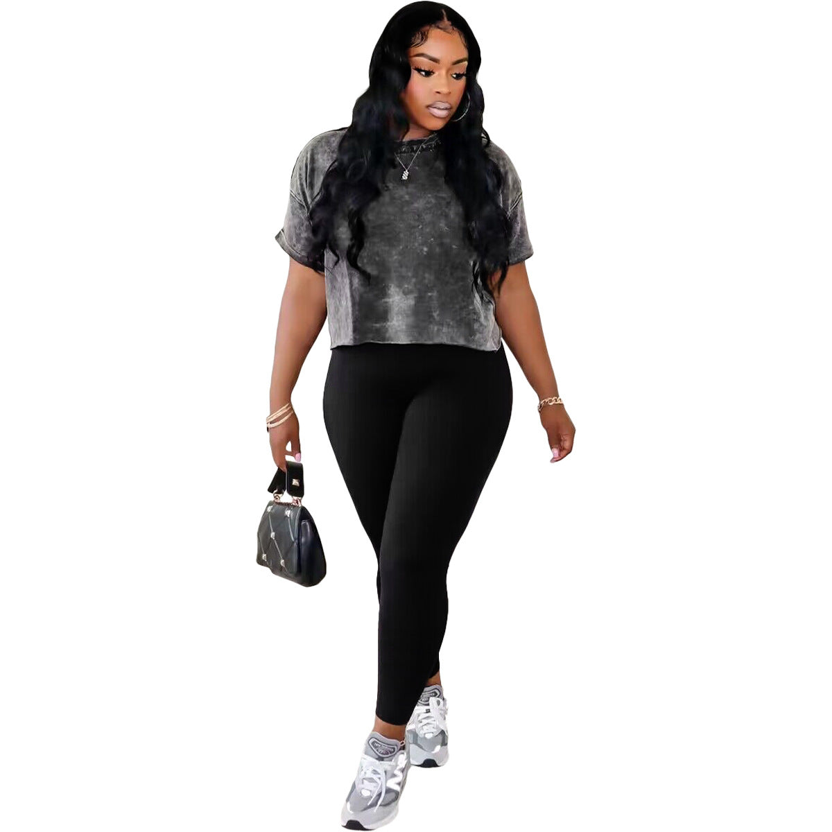 Fashion Ladies Print Casual Suit Sport Two-Piece Set 10