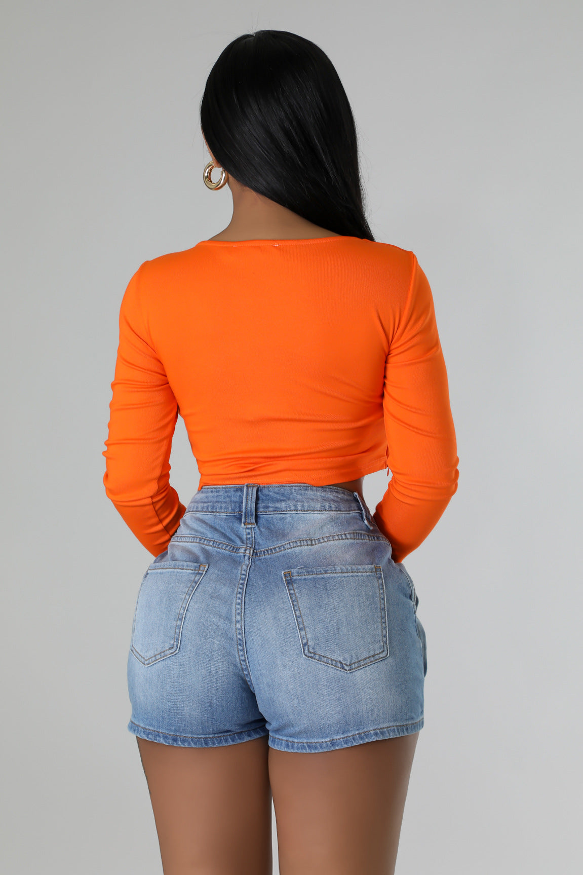 Women's Fashion Cargo Pocket Stretchy Sexy Slim Fit Denim Shorts 14