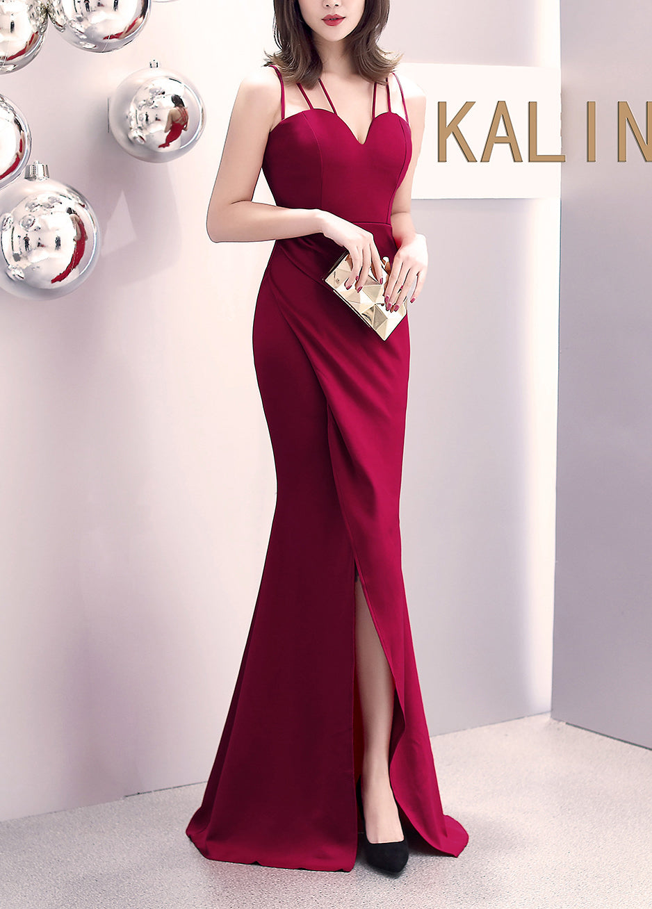 Formal Party Evening Dress Fashion Elegant Long Sexy Straps Slim Mermaid Cocktail Prom Dress 8
