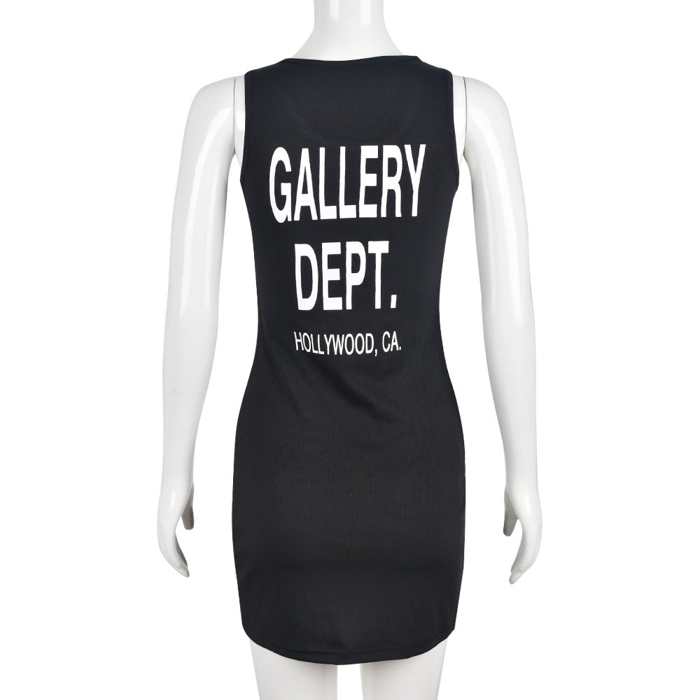 Women's Spring Printed U-Neck Slim Street Sexy Bodycon Dress 17
