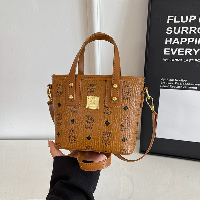 Women Popular Handbags Single Shoulder Bag Printed Bucket Bag Crossbody Bag 15