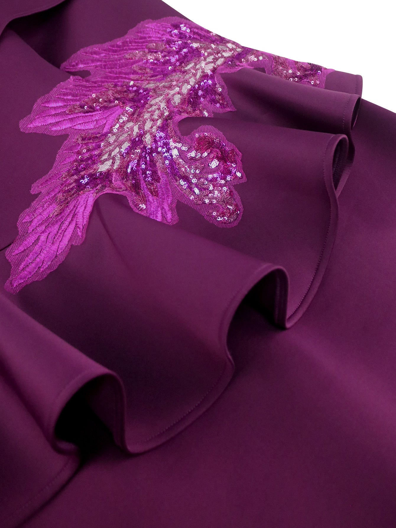 Women Sequin Cape Sleeve Formal Party Dress 15